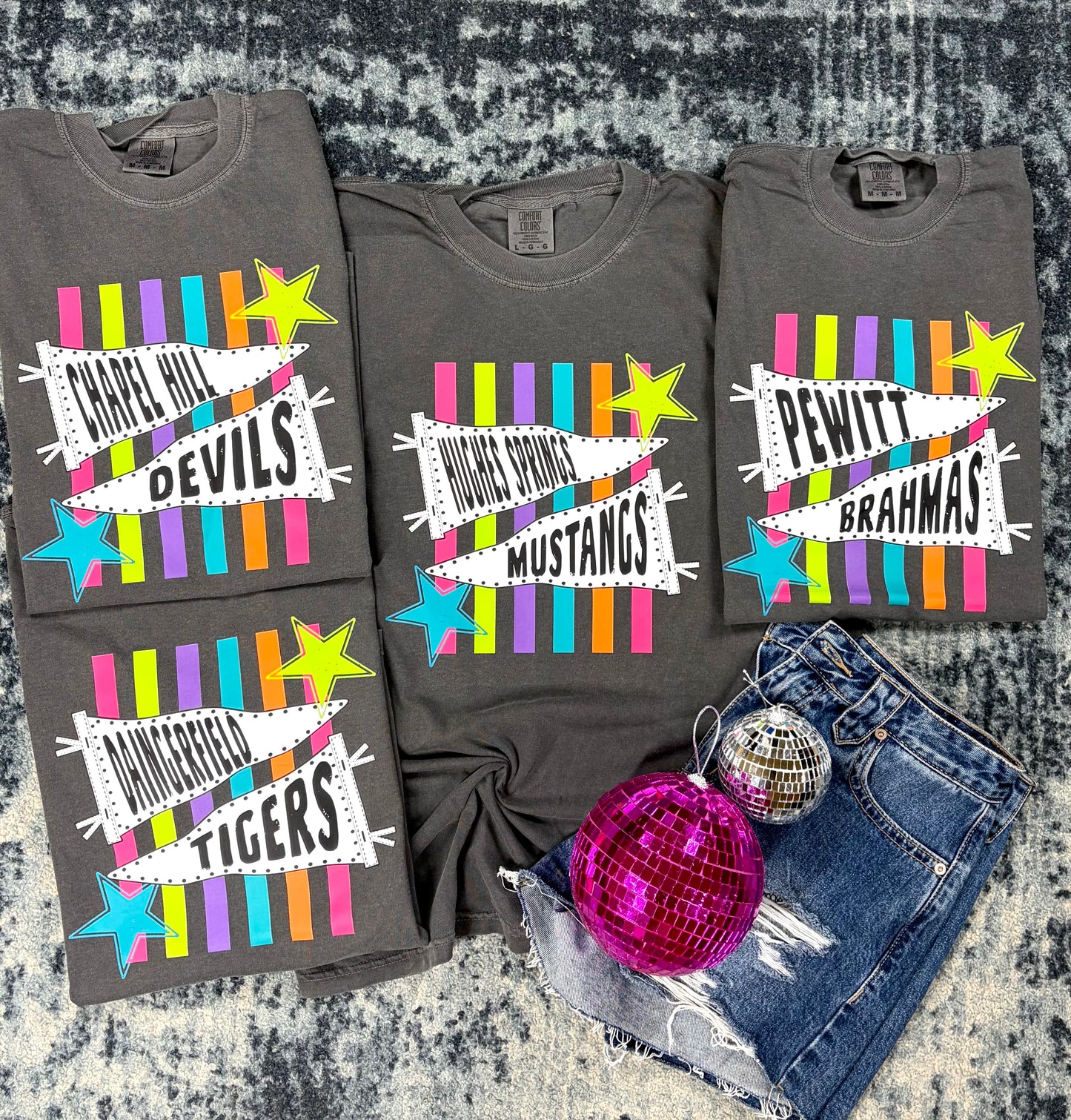 Striped Colorful Mascot Tee