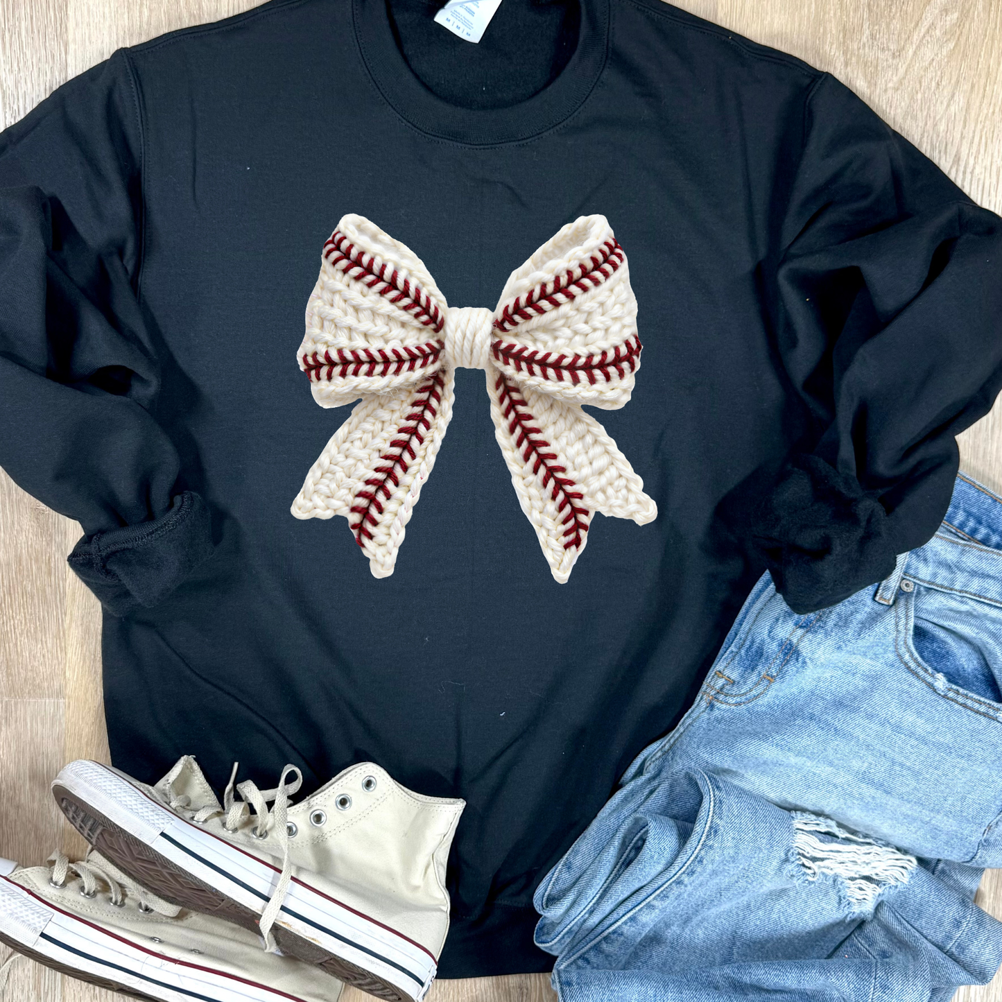 Baseball Bow Graphic