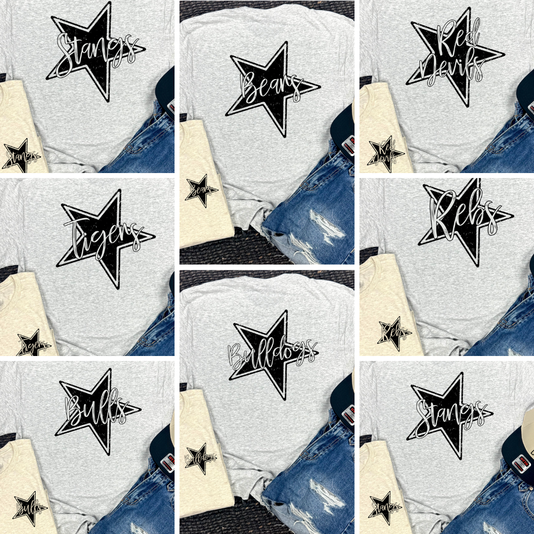 Distressed Star Graphic Tees