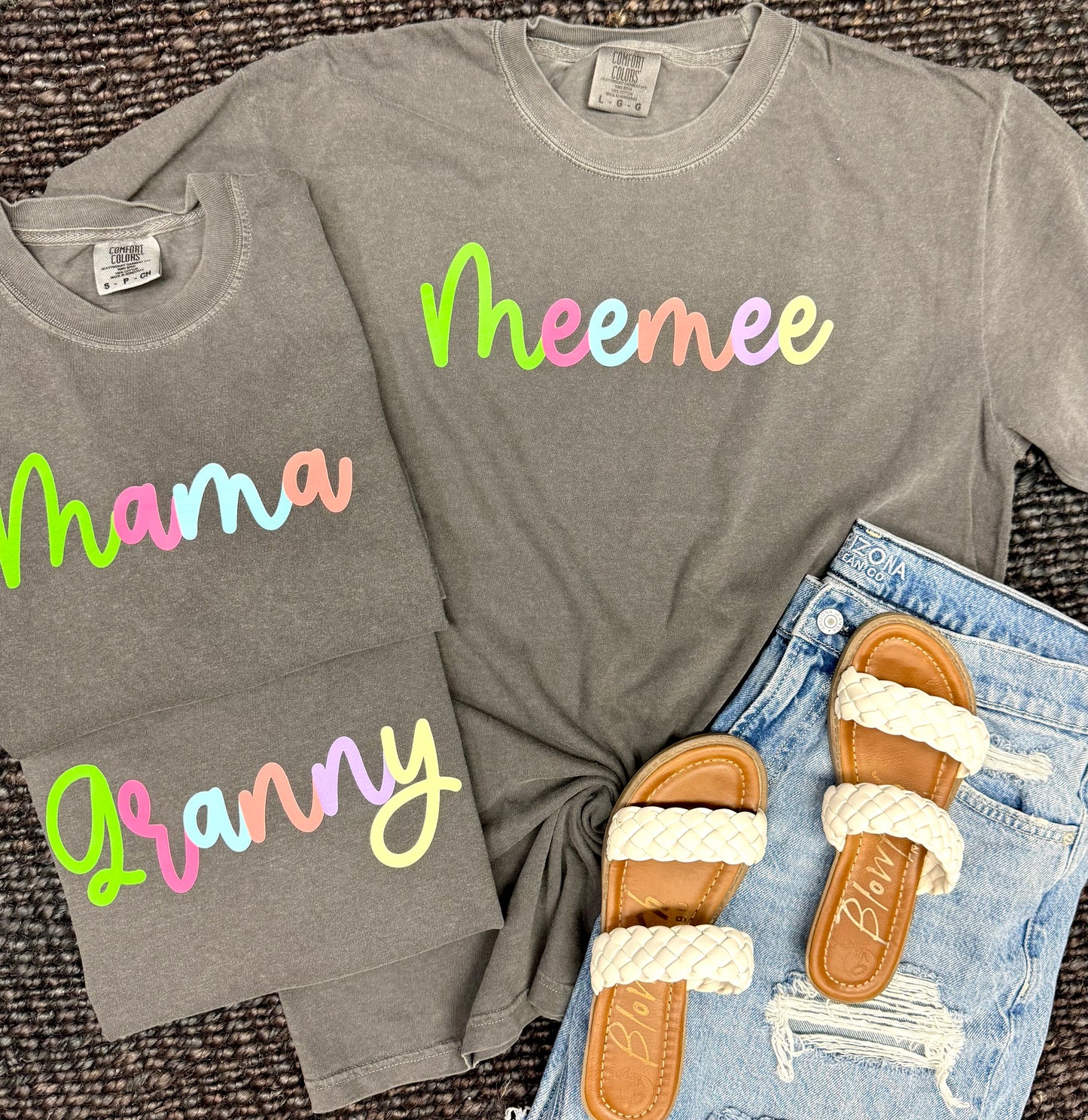 Pearberry Colorful Script Custom pepper tee