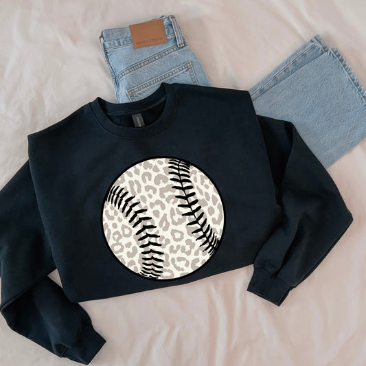 leopard baseball sweatshirt