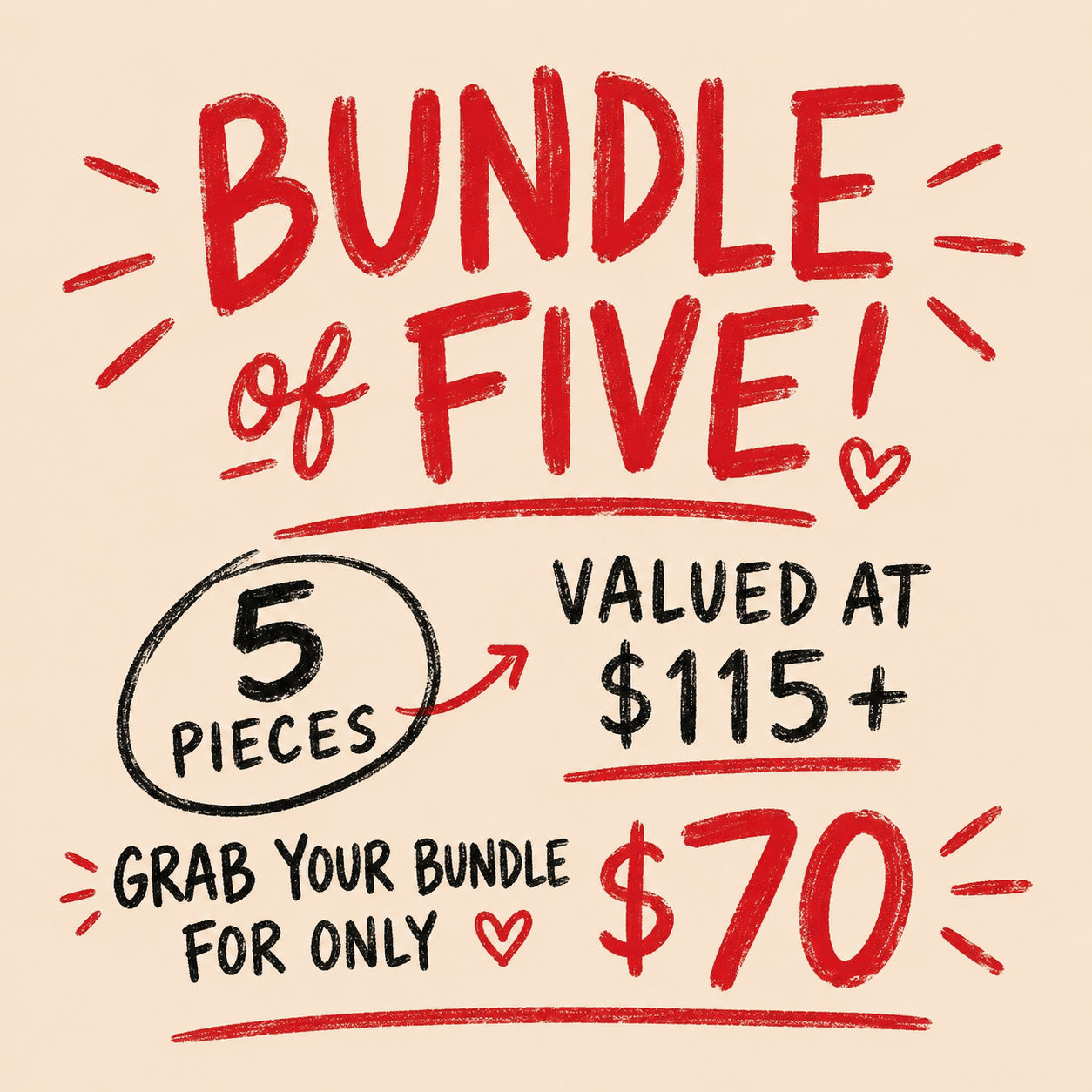 5 pack bundle blowout