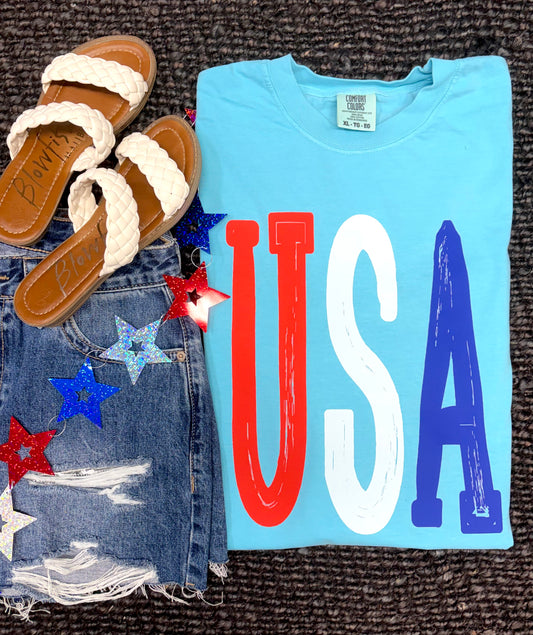 Oversized USA tee