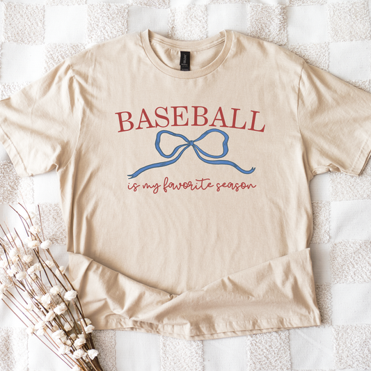 Baseball Season Bow Graphic